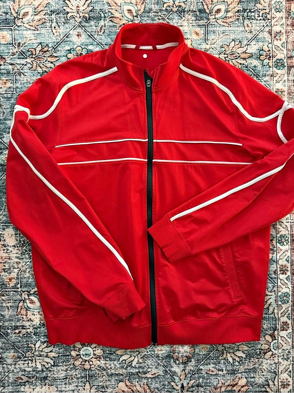 lululemon Tennis Track Jacket Red & White - XXL